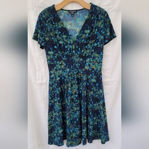Maggy London Blue Flutter Sleeve Sundress Size 8P